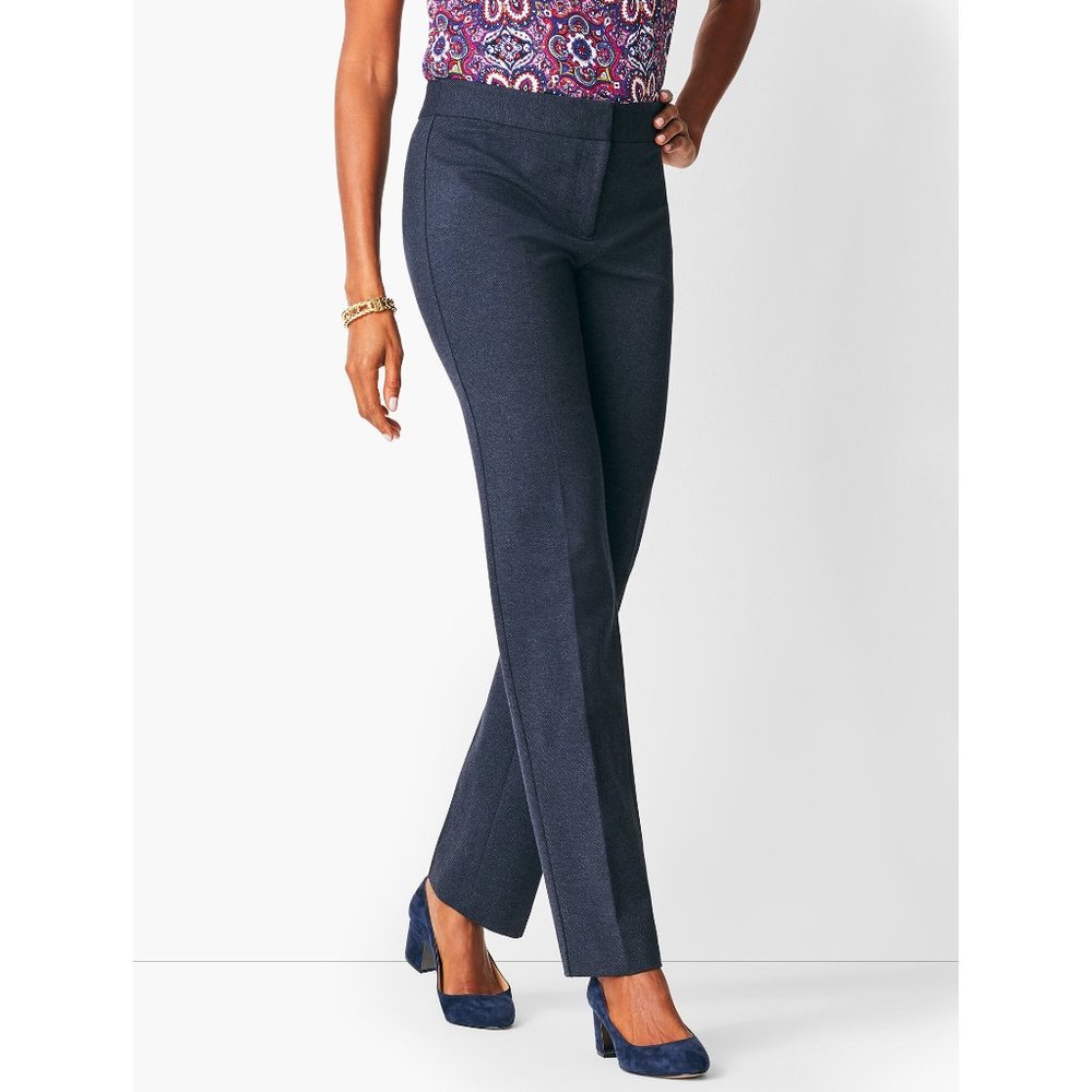 NWT Womens Size 6 6x31 Talbots Italian Luxe Knit Herringbone Straight Leg Pants